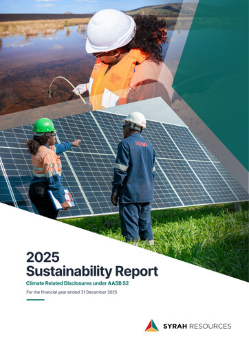 Thumbnail Syrah Resources Limited Sustainability Report 2025