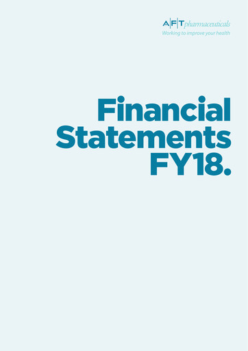 Thumbnail AFT Pharmaceuticals Financial Statement 2018