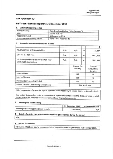 Thumbnail Race Oncology Financial Statement 2017-h1