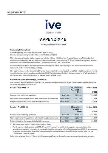 Thumbnail IVE Group Financial Report 2020