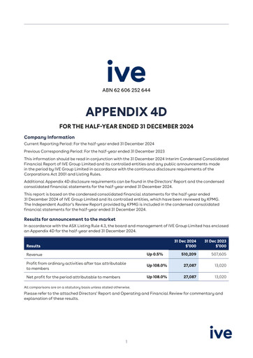 Thumbnail IVE Group Financial Report 2025-h1