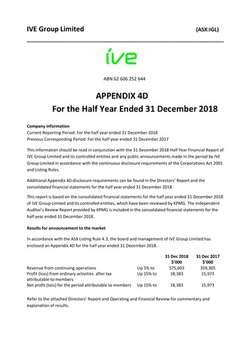 Thumbnail IVE Group Half-year Report 2019-h1