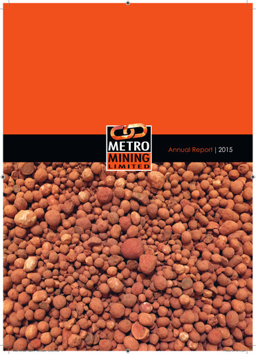 Thumbnail Metro Mining Annual Report 2015