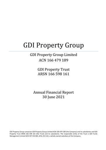 Thumbnail GDI Property Group Financial Report 2021