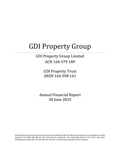 Thumbnail GDI Property Group Financial Report 2025