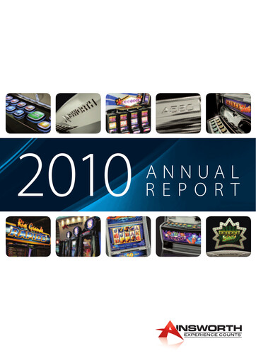 Thumbnail Ainsworth Game Technology Annual Report 2010