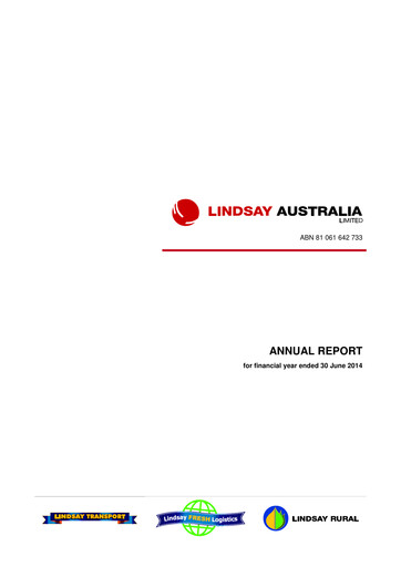 Vorschaubild Lindsay Australia Jahresbericht 2014