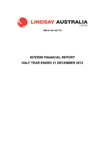 Vorschaubild Lindsay Australia Finanzbericht 2013-h1