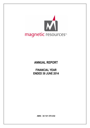 Thumbnail Magnetic Resources NL Annual Report 2014