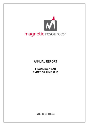 Thumbnail Magnetic Resources NL Annual Report 2015