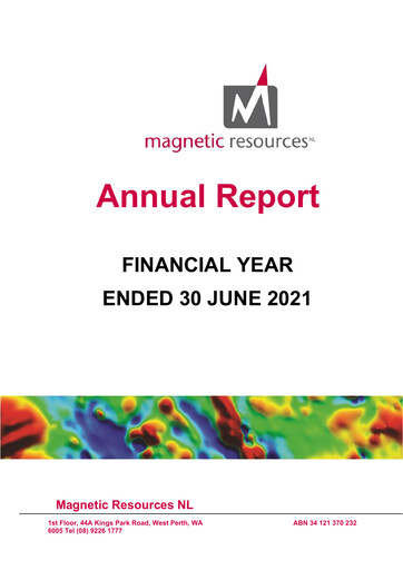 Thumbnail Magnetic Resources NL Annual Report 2021