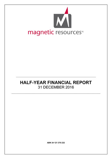 Thumbnail Magnetic Resources NL Financial Report 2017-h1