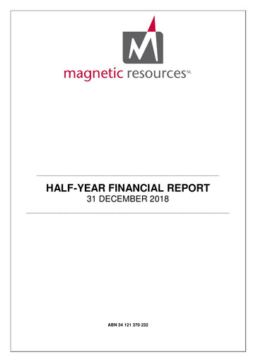 Thumbnail Magnetic Resources NL Financial Report 2019-h1