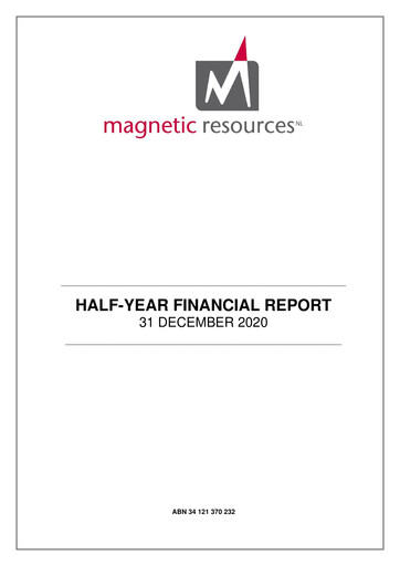 Thumbnail Magnetic Resources NL Financial Report 2021-h1