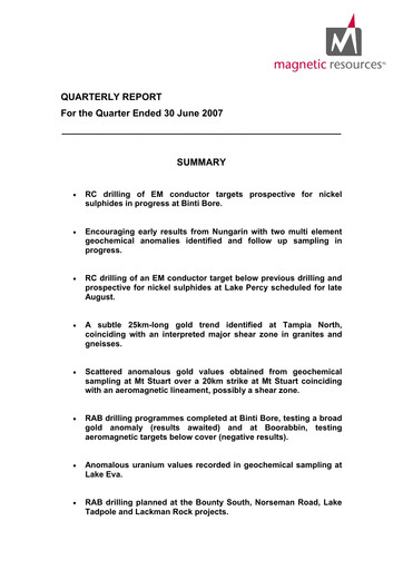 Thumbnail Magnetic Resources NL Quarterly Report 2007-q2