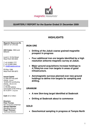 Thumbnail Magnetic Resources NL Quarterly Report 2009-q4