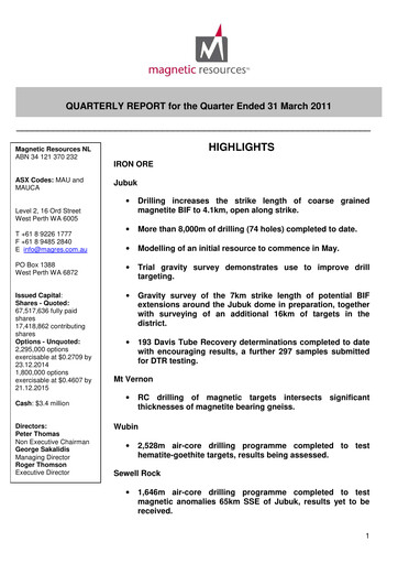 Thumbnail Magnetic Resources NL Quarterly Report 2011-q1