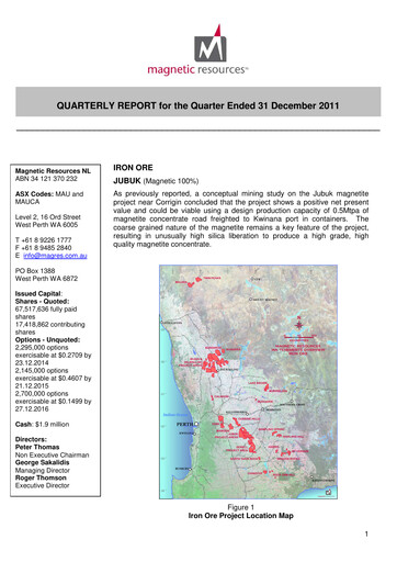 Thumbnail Magnetic Resources NL Quarterly Report 2011-q4