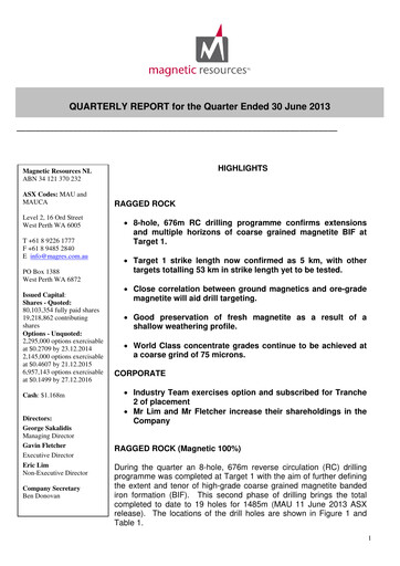 Thumbnail Magnetic Resources NL Quarterly Report 2013-q2