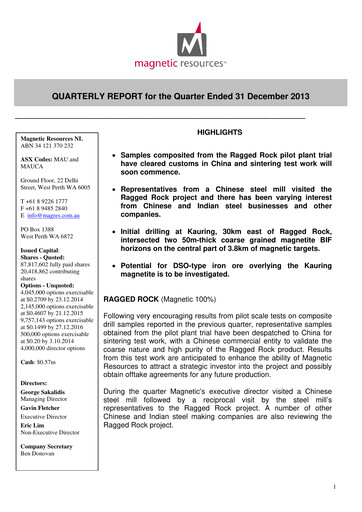 Thumbnail Magnetic Resources NL Quarterly Report 2013-q4