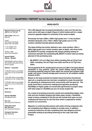 Thumbnail Magnetic Resources NL Quarterly Report 2025-q1