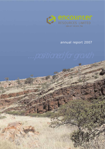 Thumbnail Encounter Resources Annual Report 2007