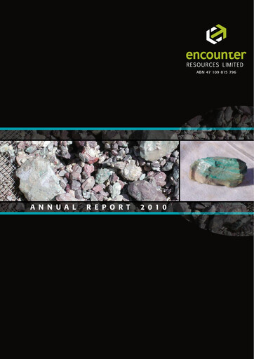 Thumbnail Encounter Resources Annual Report 2010