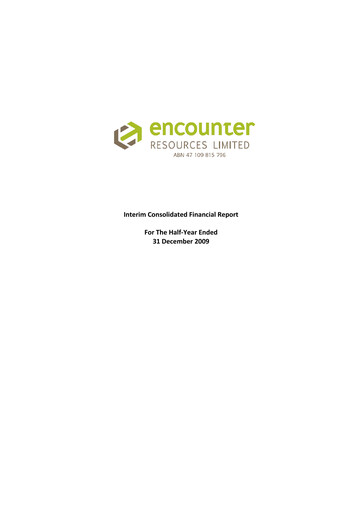 Thumbnail Encounter Resources Financial Statement 2010-h1