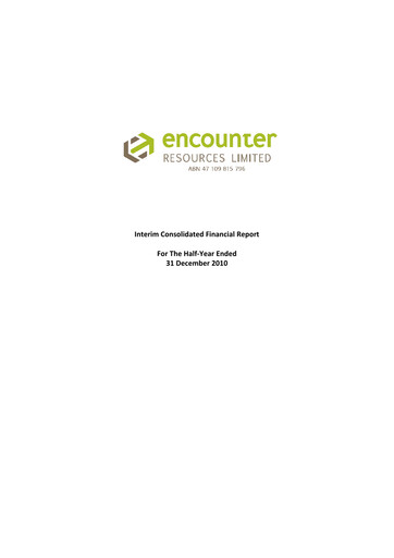 Thumbnail Encounter Resources Financial Statement 2011-h1