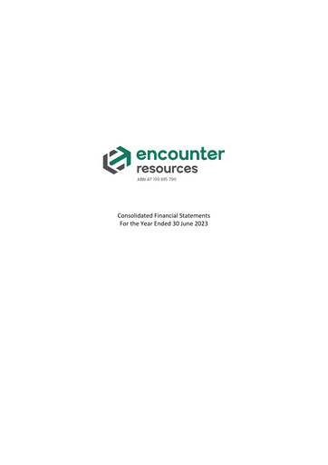 Thumbnail Encounter Resources Financial Statement 2023