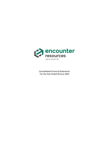 Thumbnail Encounter Resources Financial Statement 2024