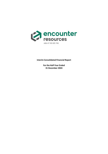 Thumbnail Encounter Resources Financial Statement 2025-h1