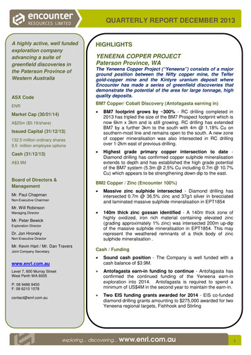 Thumbnail Encounter Resources Quarterly Report 2013-q4