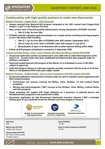 Thumbnail Encounter Resources Quarterly Report 2020-q2