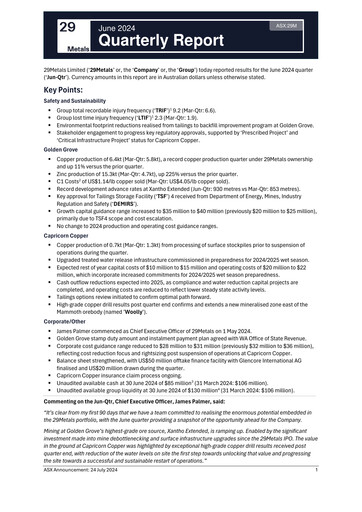 Thumbnail 29Metals Quarterly Report 2024-q2