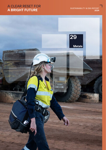 Miniature 29Metals Rapport de durabilité 2024