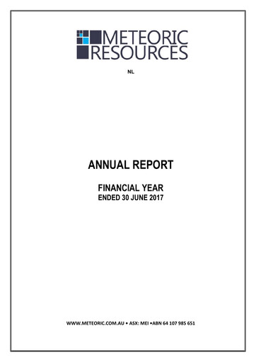 Thumbnail Meteoric Resources Annual Report 2017