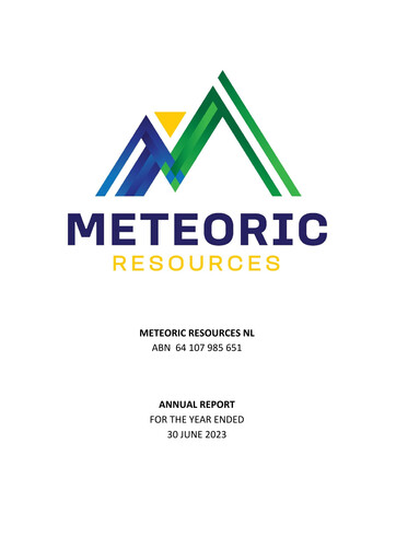 Thumbnail Meteoric Resources Annual Report 2023