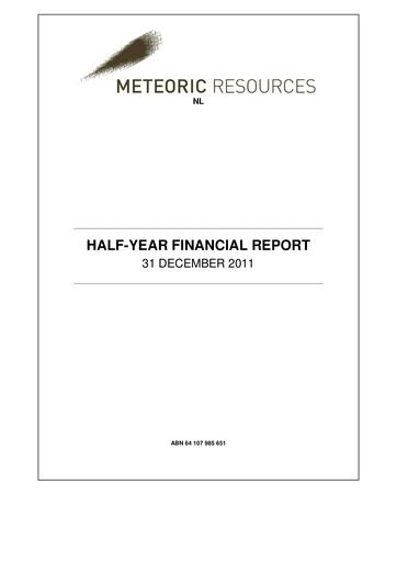 Thumbnail Meteoric Resources Half-year Report 2011