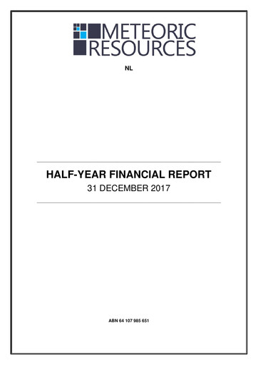 Thumbnail Meteoric Resources Half-year Report 2017