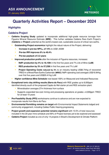 Thumbnail Meteoric Resources Quarterly Report 2024-q4