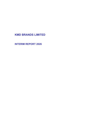 Miniature KMD Brands Rapport semestriel 2026-h1
