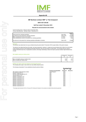 Thumbnail Omni Bridgeway Financial Report 2019-h1