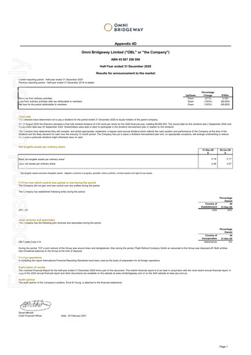 Thumbnail Omni Bridgeway Financial Report 2021-h1