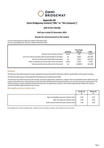 Thumbnail Omni Bridgeway Financial Report 2023-h1