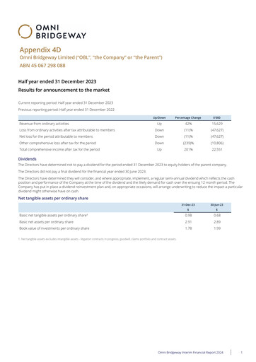 Thumbnail Omni Bridgeway Financial Report 2024-h1