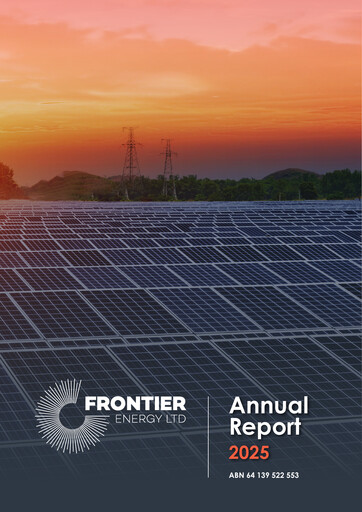 Miniature Frontier Energy Limited Rapport annuel 2025