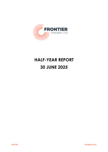 Vorschaubild Frontier Energy Limited Halbjahresbericht 2025-h1