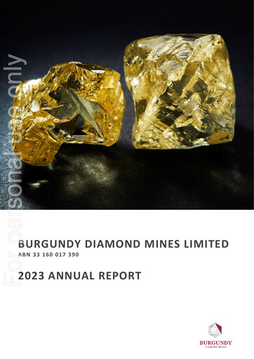 Thumbnail Burgundy Diamond Mines Annual Report 2023