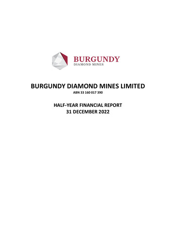 Thumbnail Burgundy Diamond Mines Half-year Report 2023-h1
